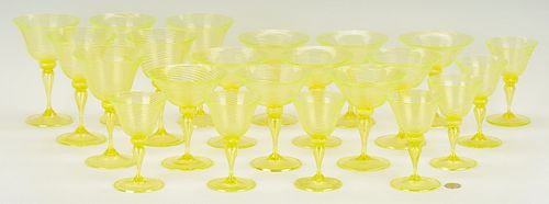 42 PCS. SALVIATI MURANO GLASS &