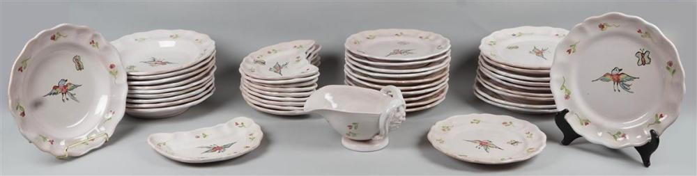 42-PIECE FRENCH GLAZED POTTERY