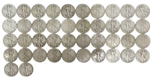 (42) U.S. WALKING LIBERTY HALF