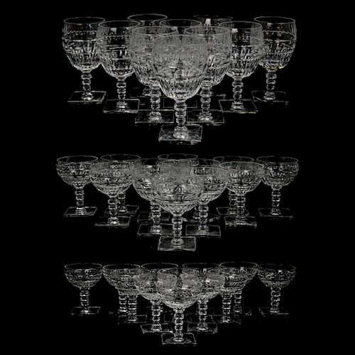 (43 PC) HAWKES CRYSTAL DINNER