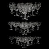 (43 PC) HAWKES CRYSTAL DINNER