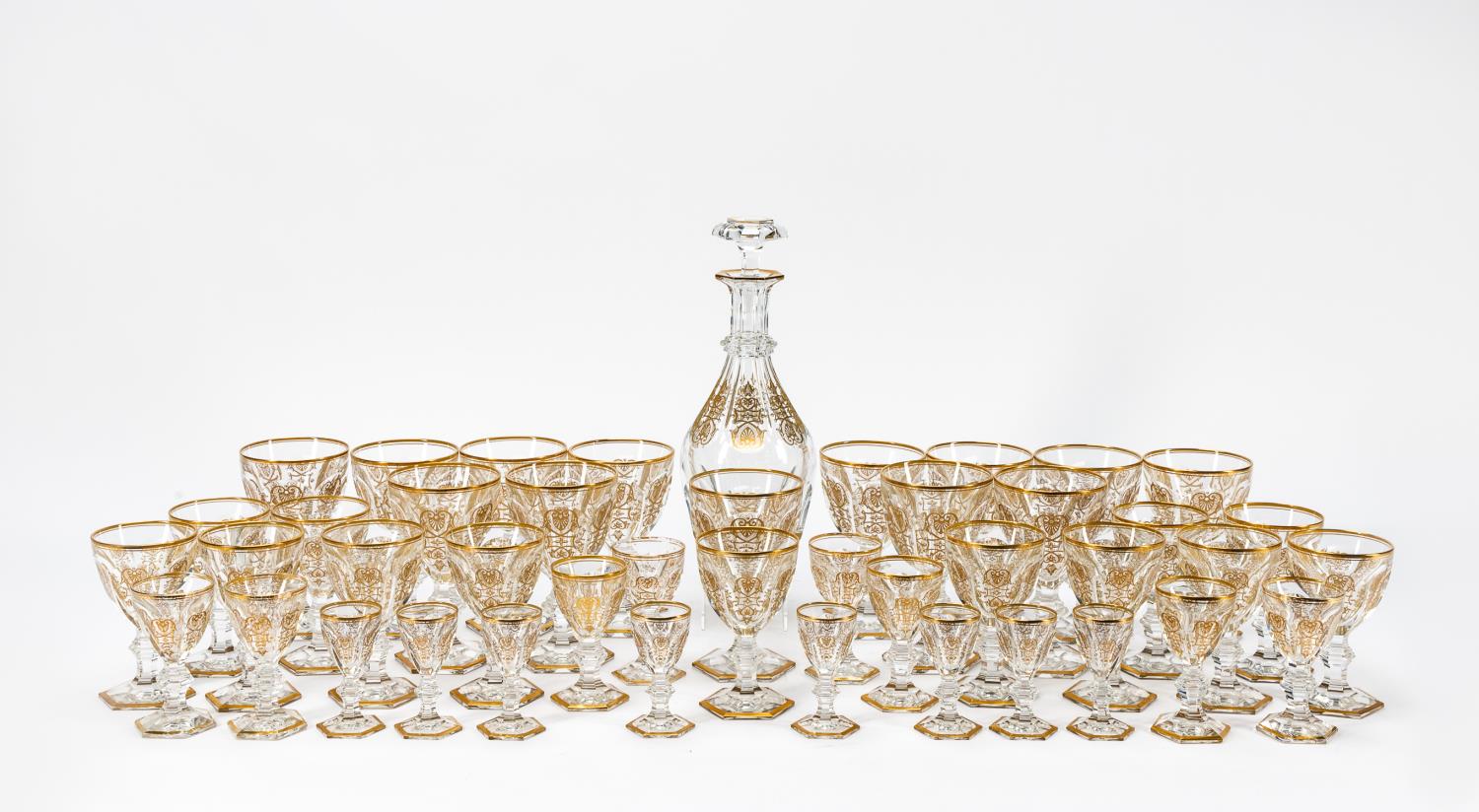 43 PCS BACCARAT "EMPIRE" GILT