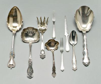 43 pieces sterling flatware: