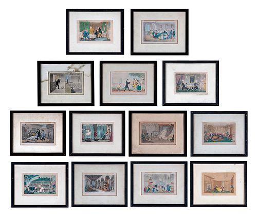 43 SET OF THIRTEEN ENGLISH PRINTS