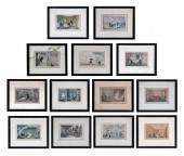 43 SET OF THIRTEEN ENGLISH PRI