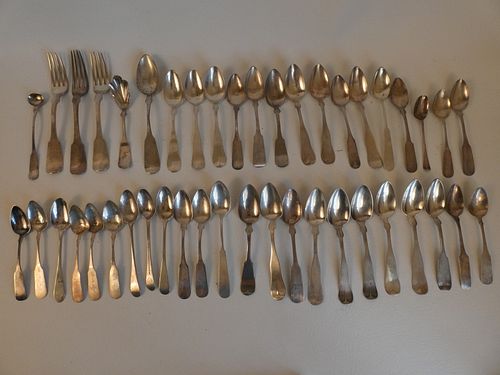 44 COIN SILVER SPOONSLarge lot 44