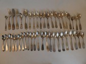 44 COIN SILVER SPOONSLarge lot