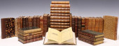(44) FRENCH LEATHER-BOUND LIBR
