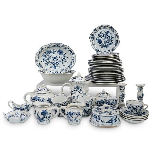 (44 PC) "BLUE DANUBE" PORCELAIN