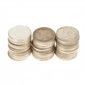 44 PEACE DOLLARS 12-1922 (3-VF