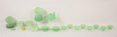 44 PIECES GREEN JADEITE GLASS