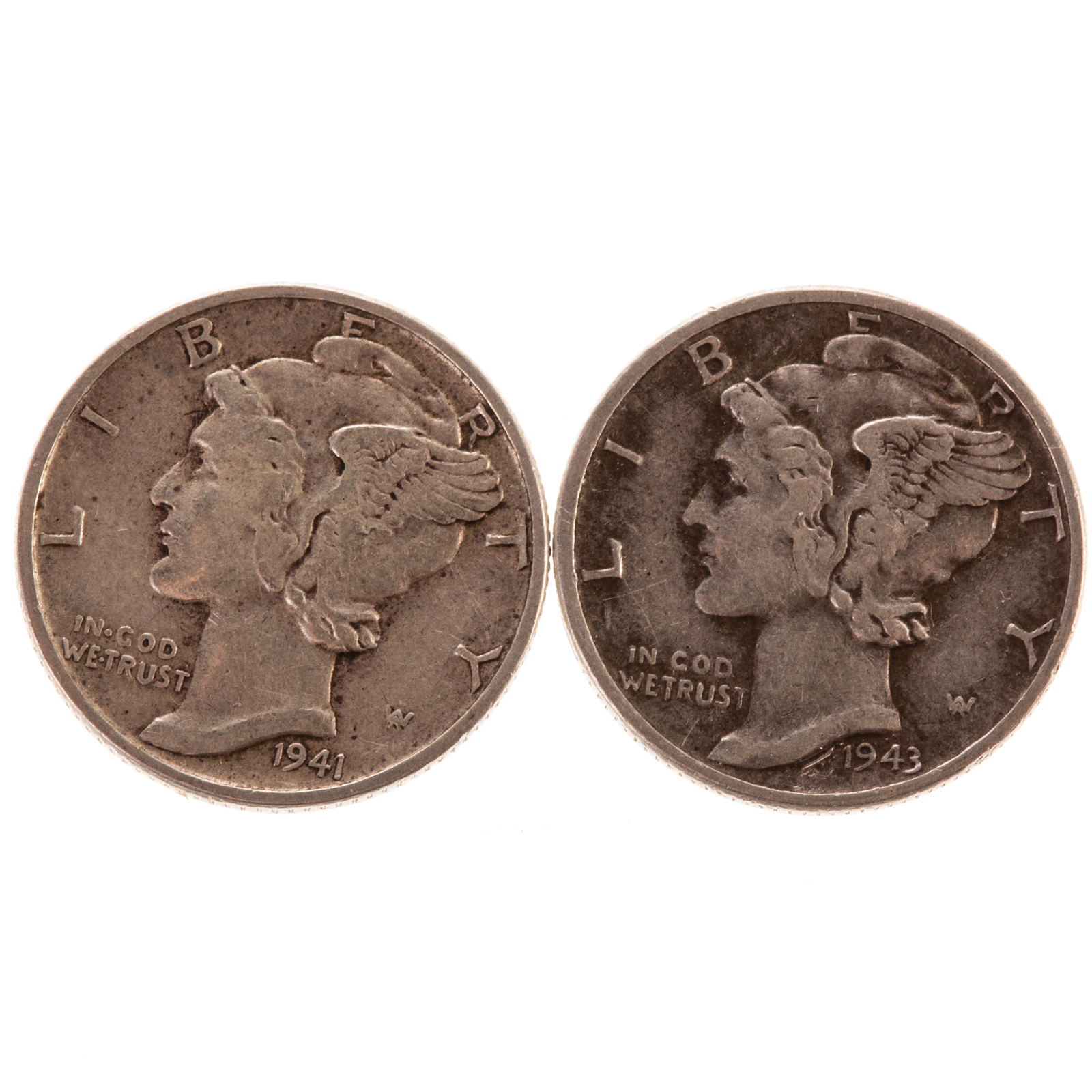 448 MERCURY DIMES .