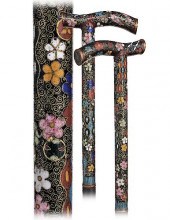 45. CLOISONNé ENAMEL CANE -CA.
