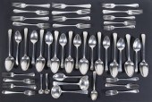 (45 PCS) ENGLISH SILVER FLATWA
