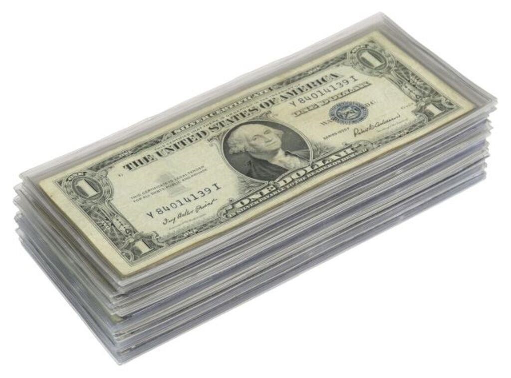(45) U.S. $1 SILVER CERTIFICATES,