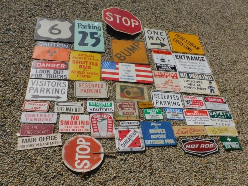 (45) VINTAGE SIGNS RELATED TO