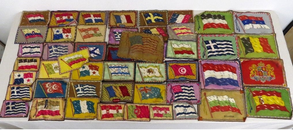 46 CIGAR & CIGARETTE FELTS FLAGS OF