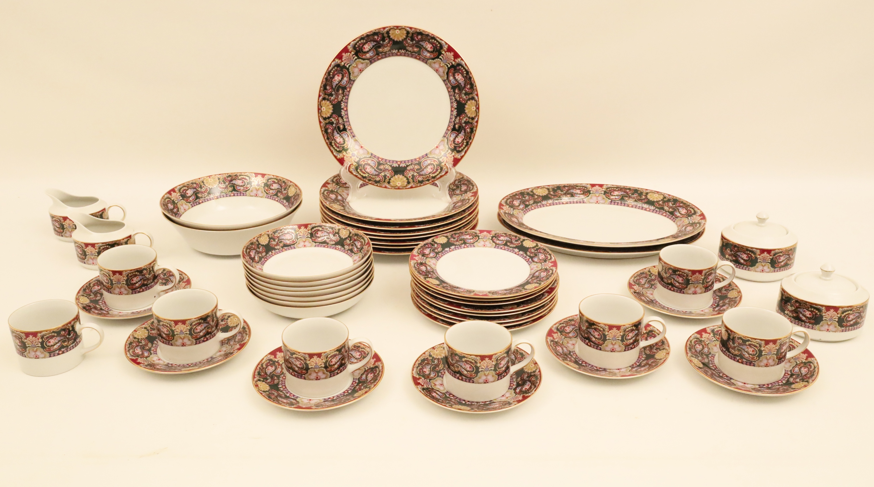 46 PC. ROYAL PAISLEY DINNER SERVICE