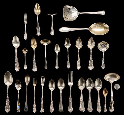 46 PCS. ASSORTED STERLING FLATWARE,