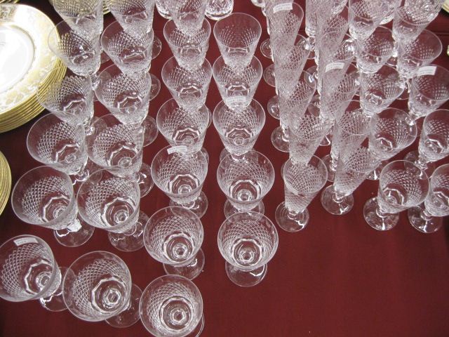 46 pcs. Vannes Cut Crystal Stemware