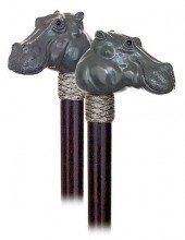 47. FIGURAL HARD STONE CANE -C
