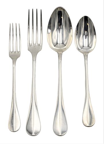 47 PIECE SILVER FLATWARE PARTIAL