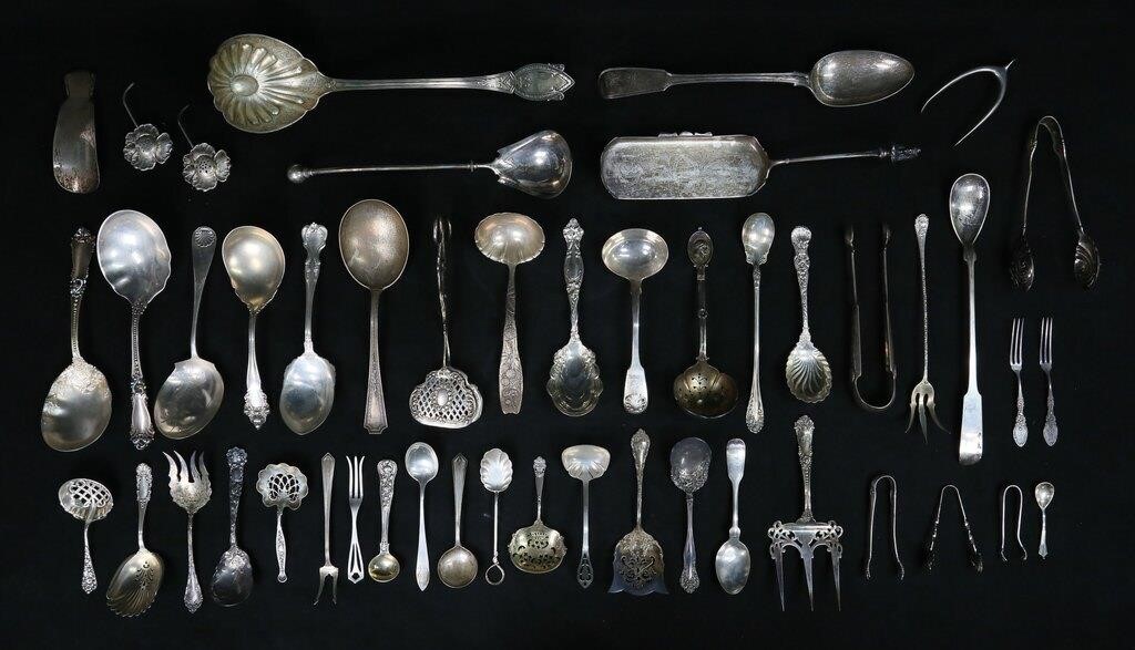 47 PIECES STERLING FLATWARE &