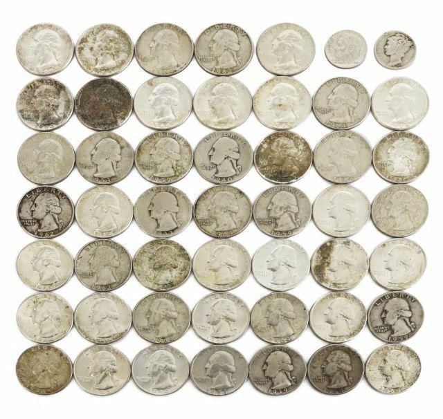 (49) U.S. SILVER QUARTERS &