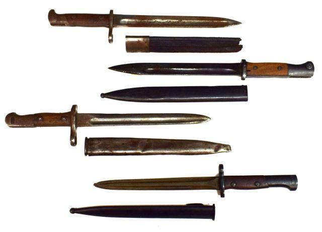 (4)BAYONETS, TURKISH, FN, GERMAN