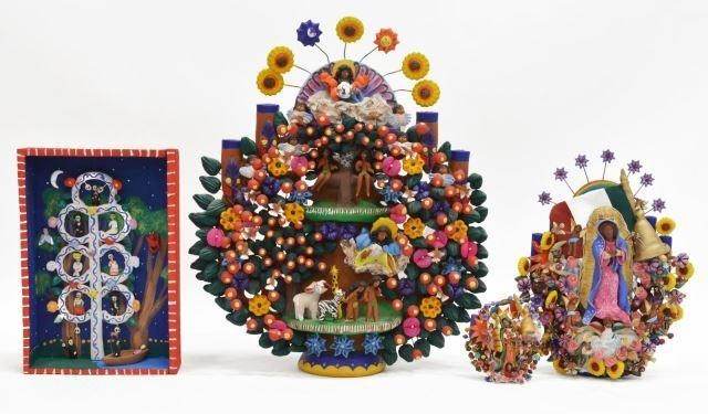 4)DIMINUTIVE MEXICAN FOLK ART