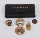 4PC 10K & 14K GOLD MASONIC JEW