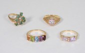 4PC 14K GOLD & GEMSTONE ESTATE