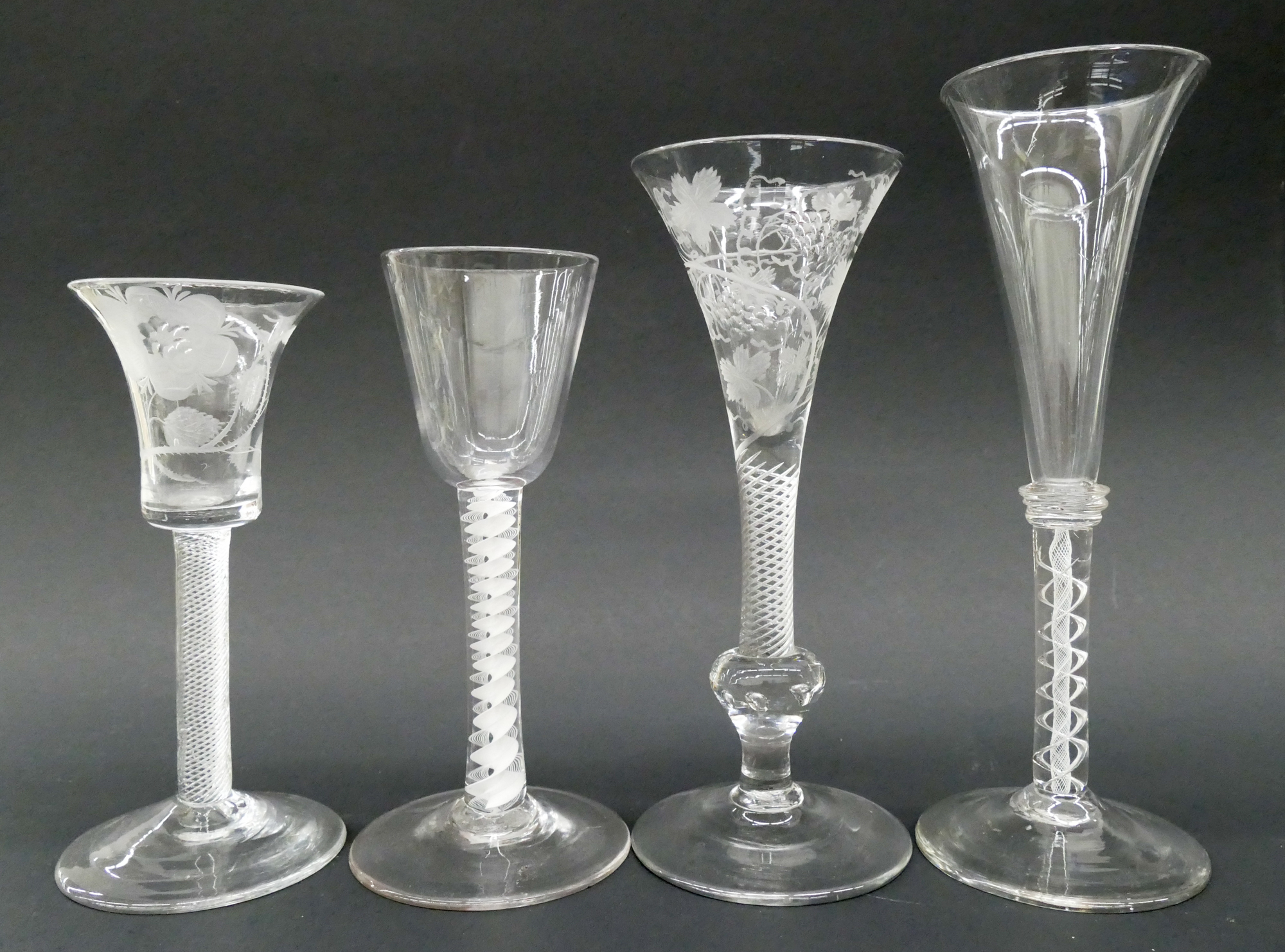 4pc 18th Century English Twist Stem