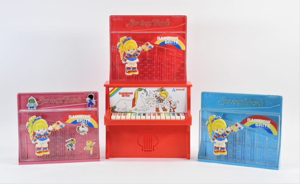 4PC 1983 RAINBOW BRITE TOY PIANO