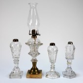 4PC 19C. CUT FLINT GLASS WHALE