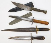 4PC 19C EUROPEAN FIGHTING DAGG