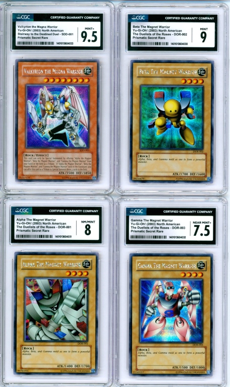 4PC 2003 YUGIOH MAGNET WARRIOR