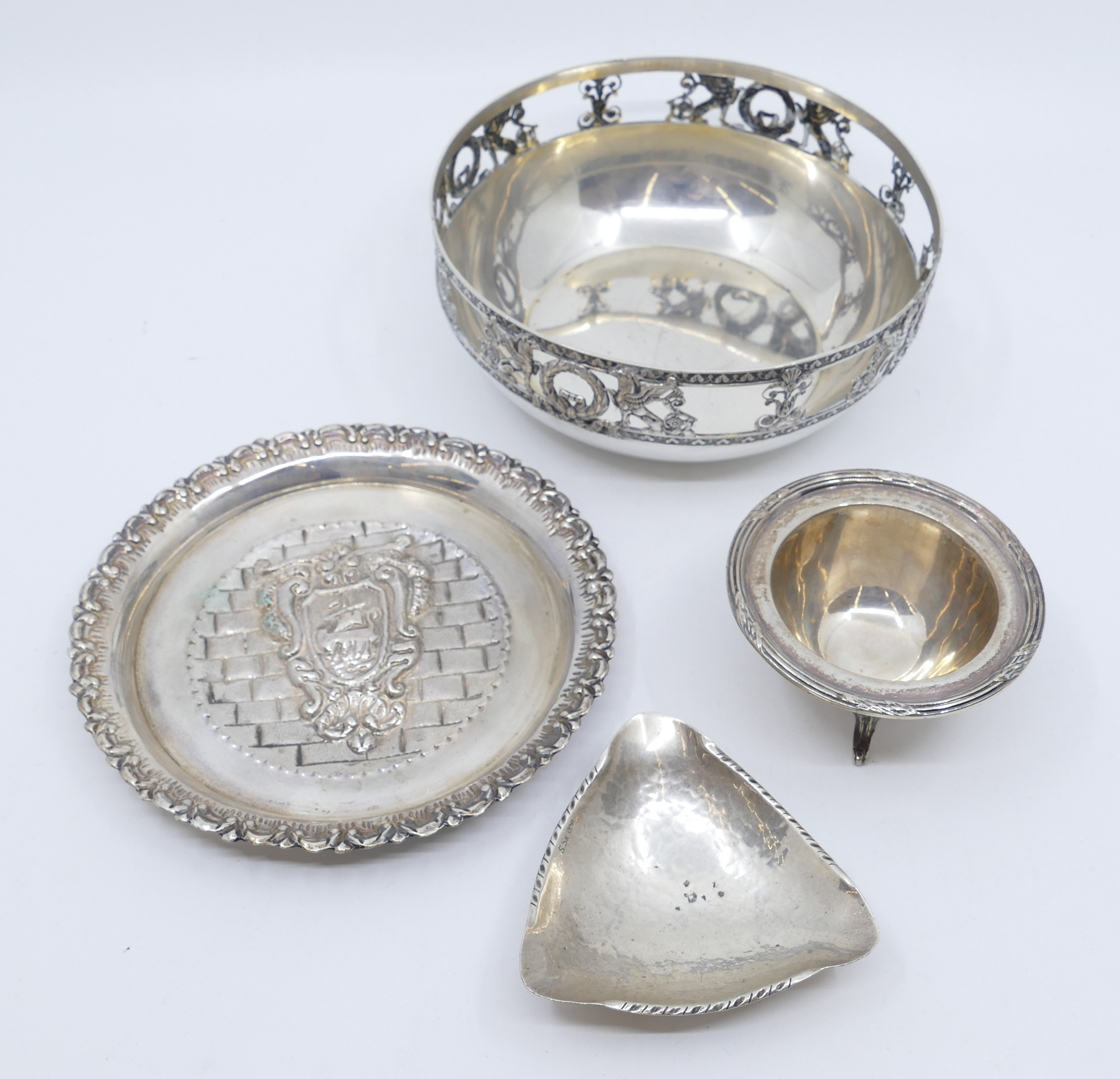 4pc 800 Silver Small Dishes and