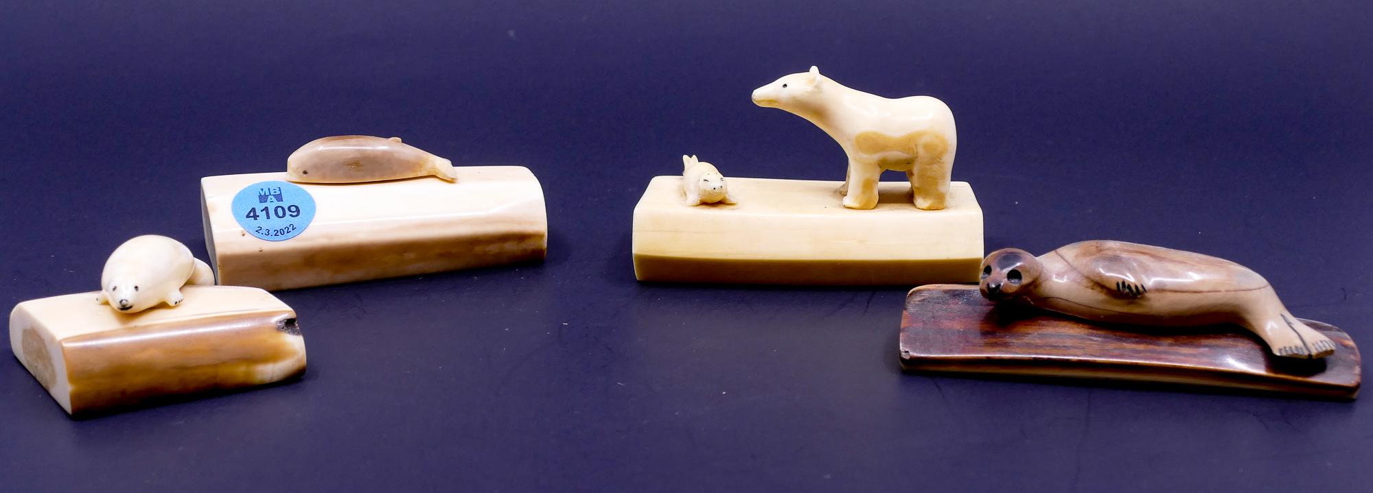 4pc Alaskan Inuit Animal Carvings