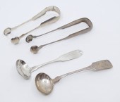 4pc American Coin Silver Tongs