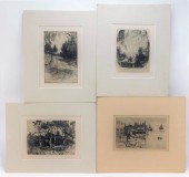 4PC AMERICAN LANDSCAPE & FIGUR