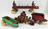4PC AMERICAN TIN FIRE TRUCK BE