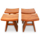 (4PC) AQUATEAK BENCH STOOL SET