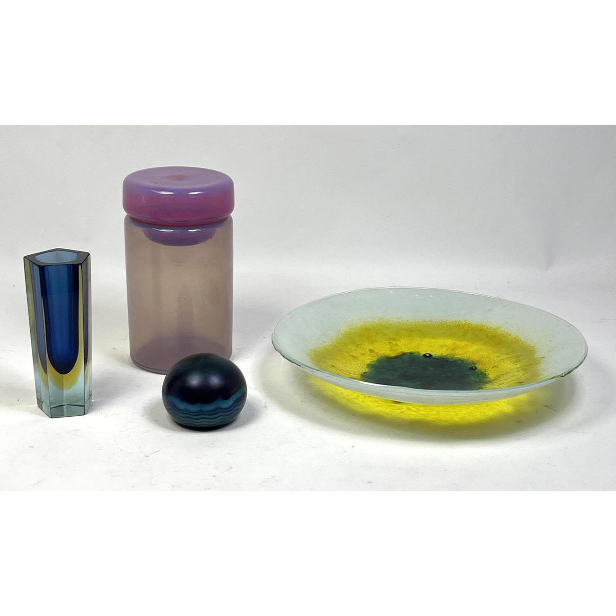 4pc Artisan Studio Art Glass