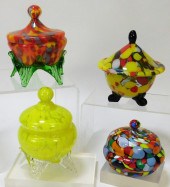 4PC ASSORTED COVERED BOHEMIAN
