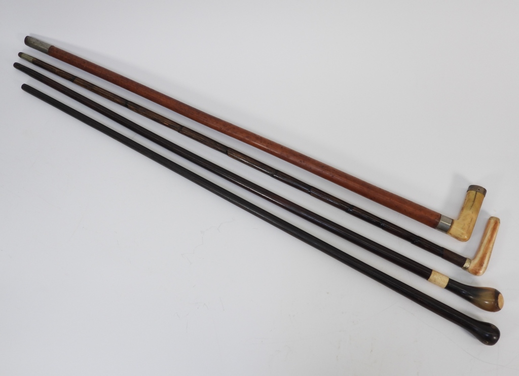 4PC ASSORTED HORN HANDLED CANES