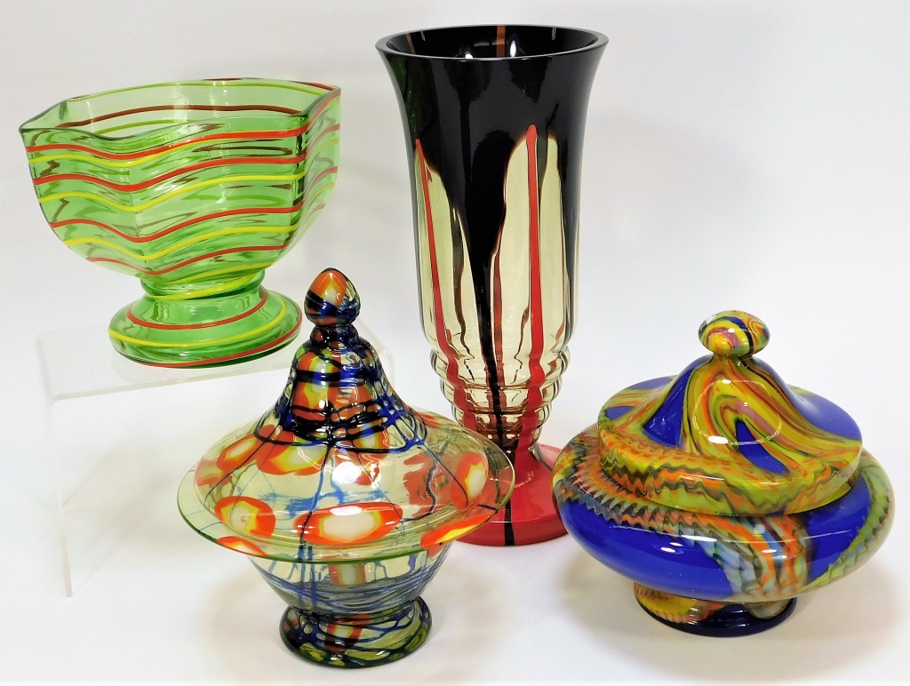 4PC ASSORTED KRALIK BOHEMIAN