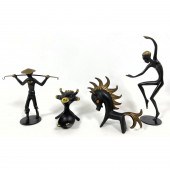 4pc Austrian Bronze Figural Sc