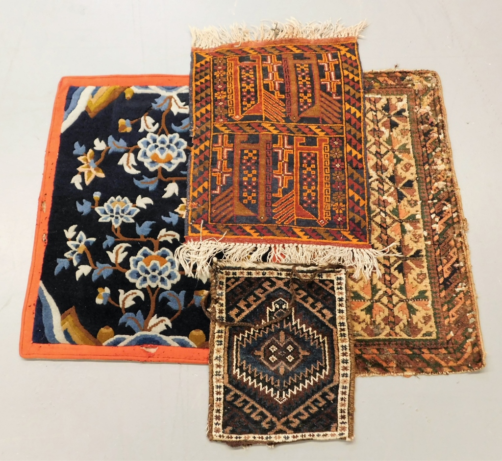 4PC BELOUCH & CHINESE CARPETS