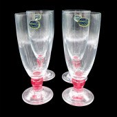 4PC BOHEMIA CRYSTAL WINE GLASS